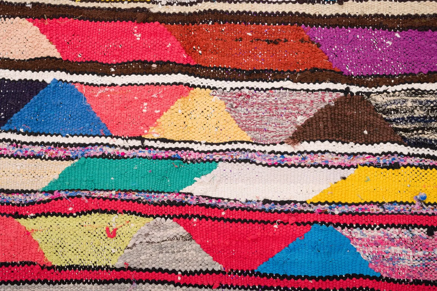 Marokkaanse Berber tapijt Boucherouite 130 x 225 cm