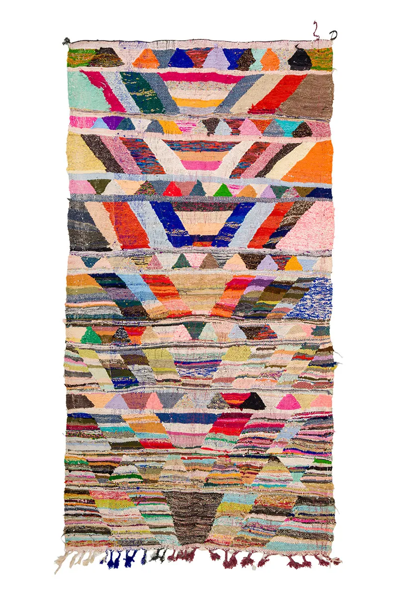 Marokkaanse Berber tapijt Boucherouite 140 x 275 cm