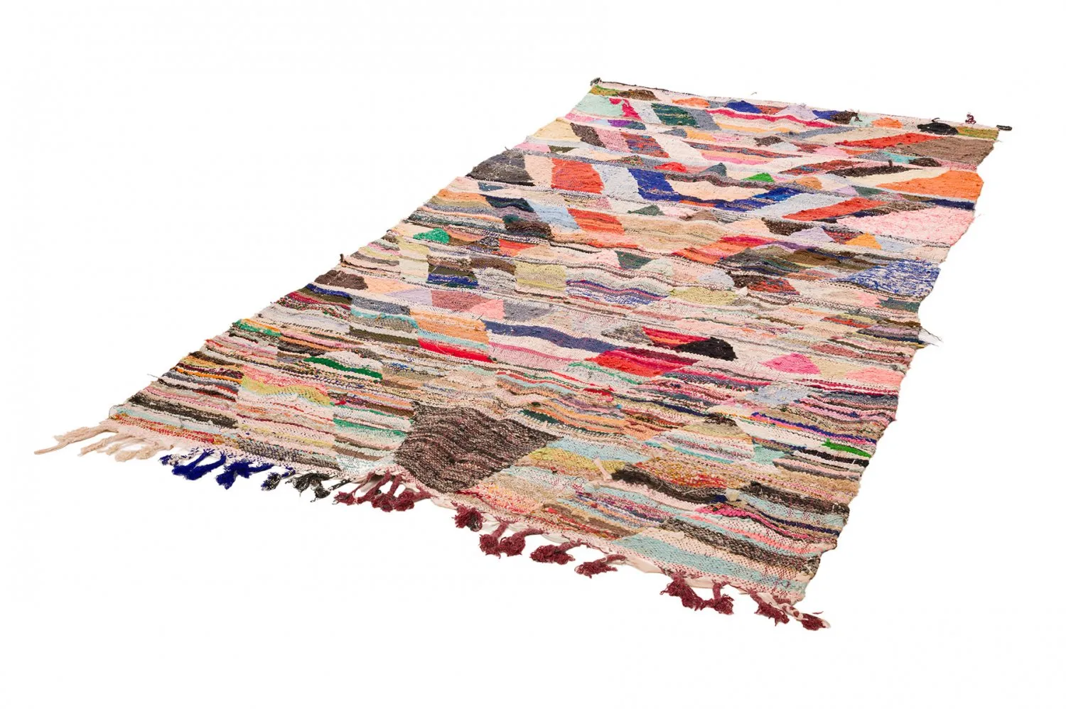 Marokkaanse Berber tapijt Boucherouite 140 x 275 cm