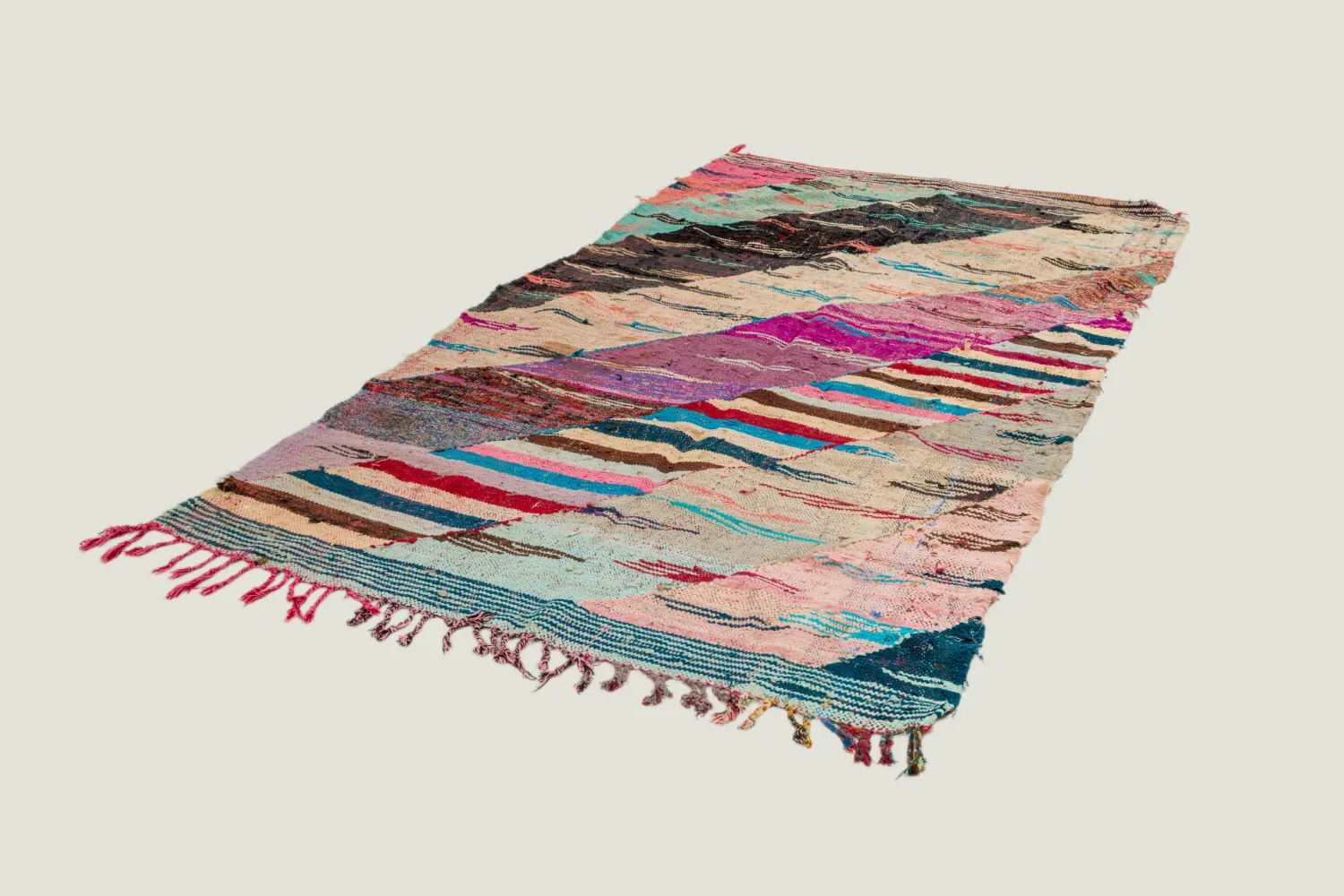 Marokkaanse Berber tapijt Boucherouite 135 x 245 cm