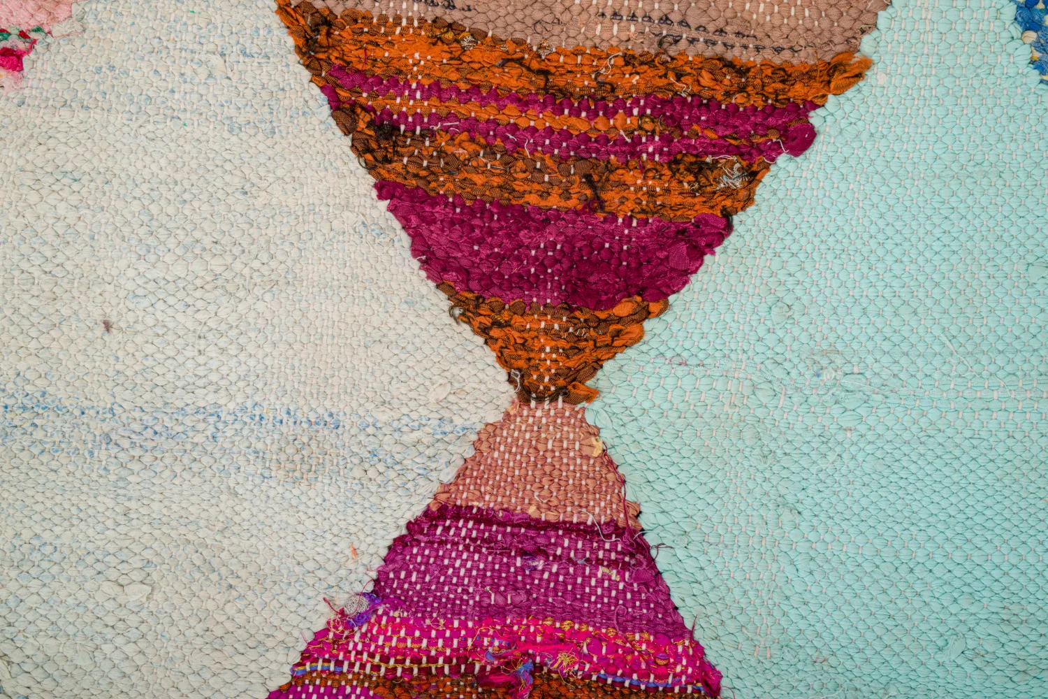 Marokkaanse Berber tapijt Boucherouite 140 x 250 cm