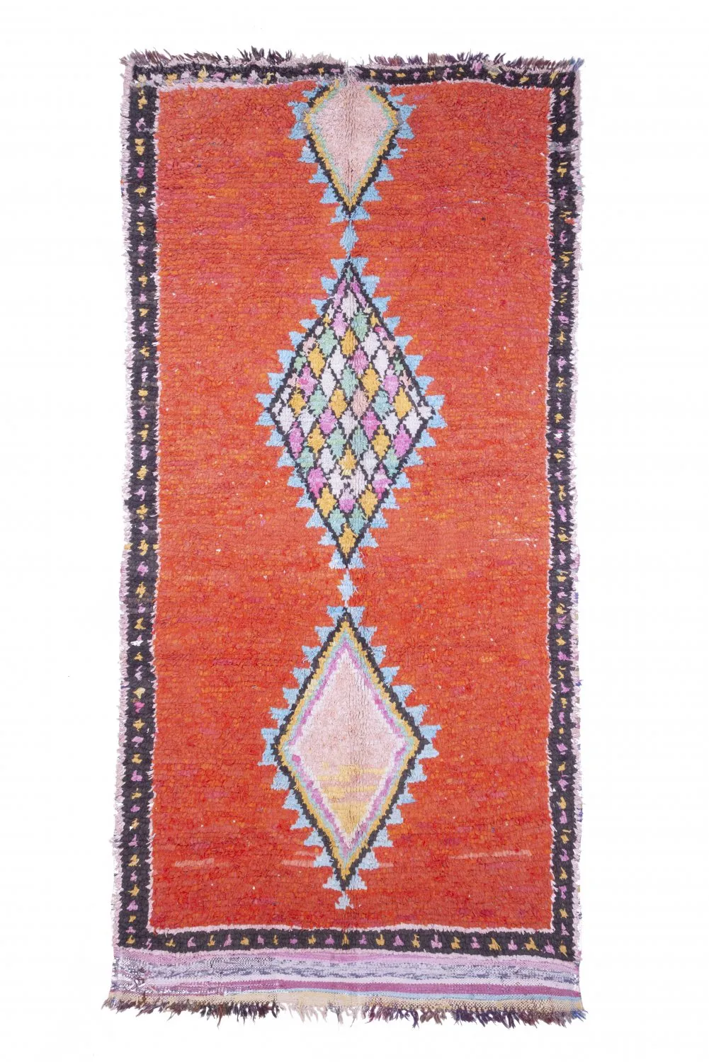 Marokkaanse Berber tapijt Boucherouite 365 x 175 cm