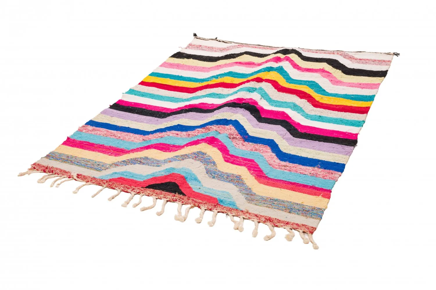 Marokkaanse Berber tapijt Boucherouite 130 x 195 cm