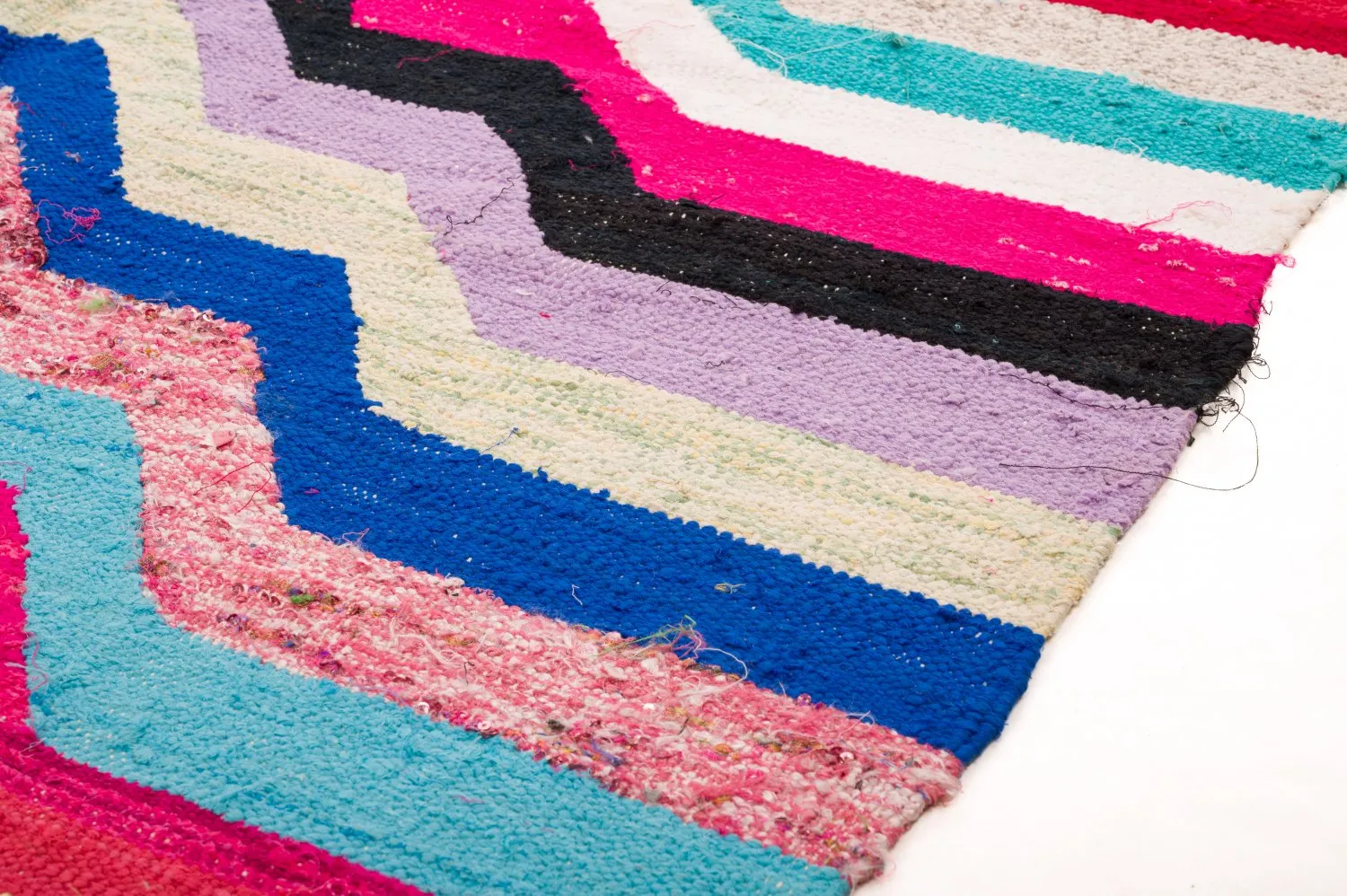 Marokkaanse Berber tapijt Boucherouite 130 x 195 cm