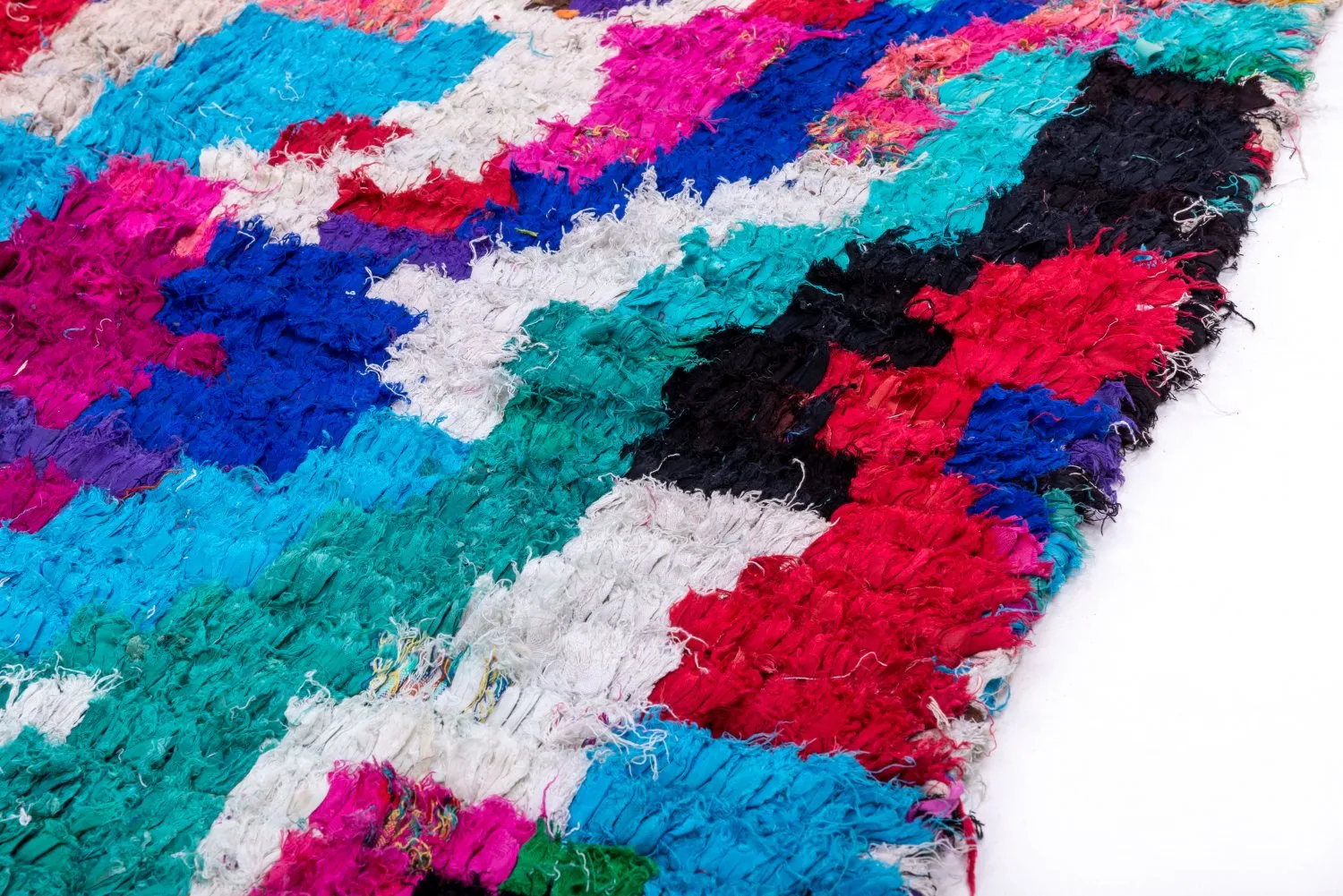 Marokkaanse Berber tapijt Boucherouite 210 x 120 cm