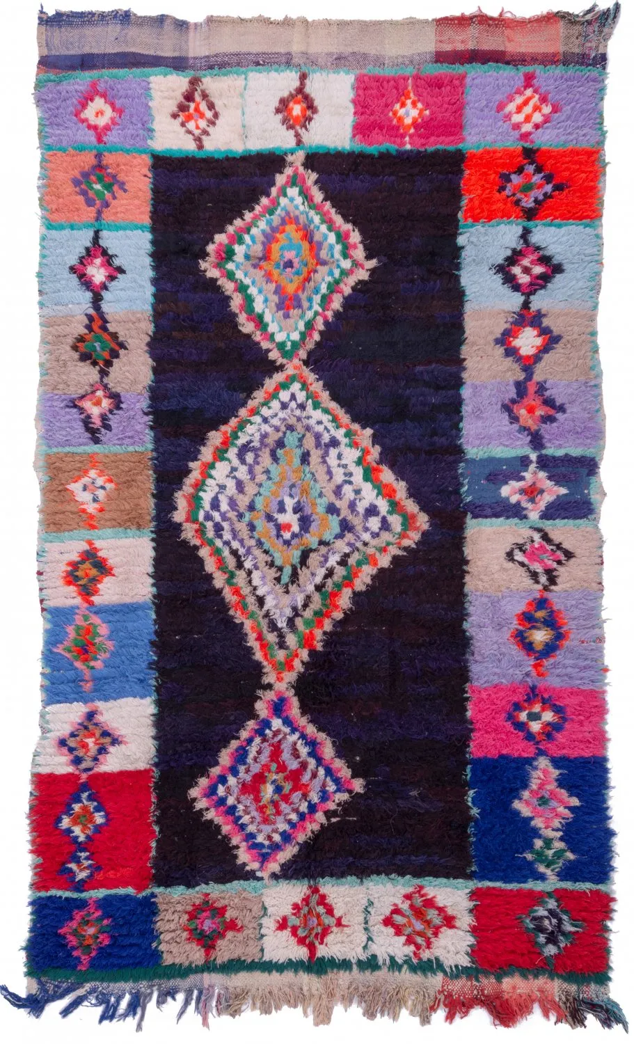 Marokkaanse Berber tapijt Boucherouite 250 x 145 cm