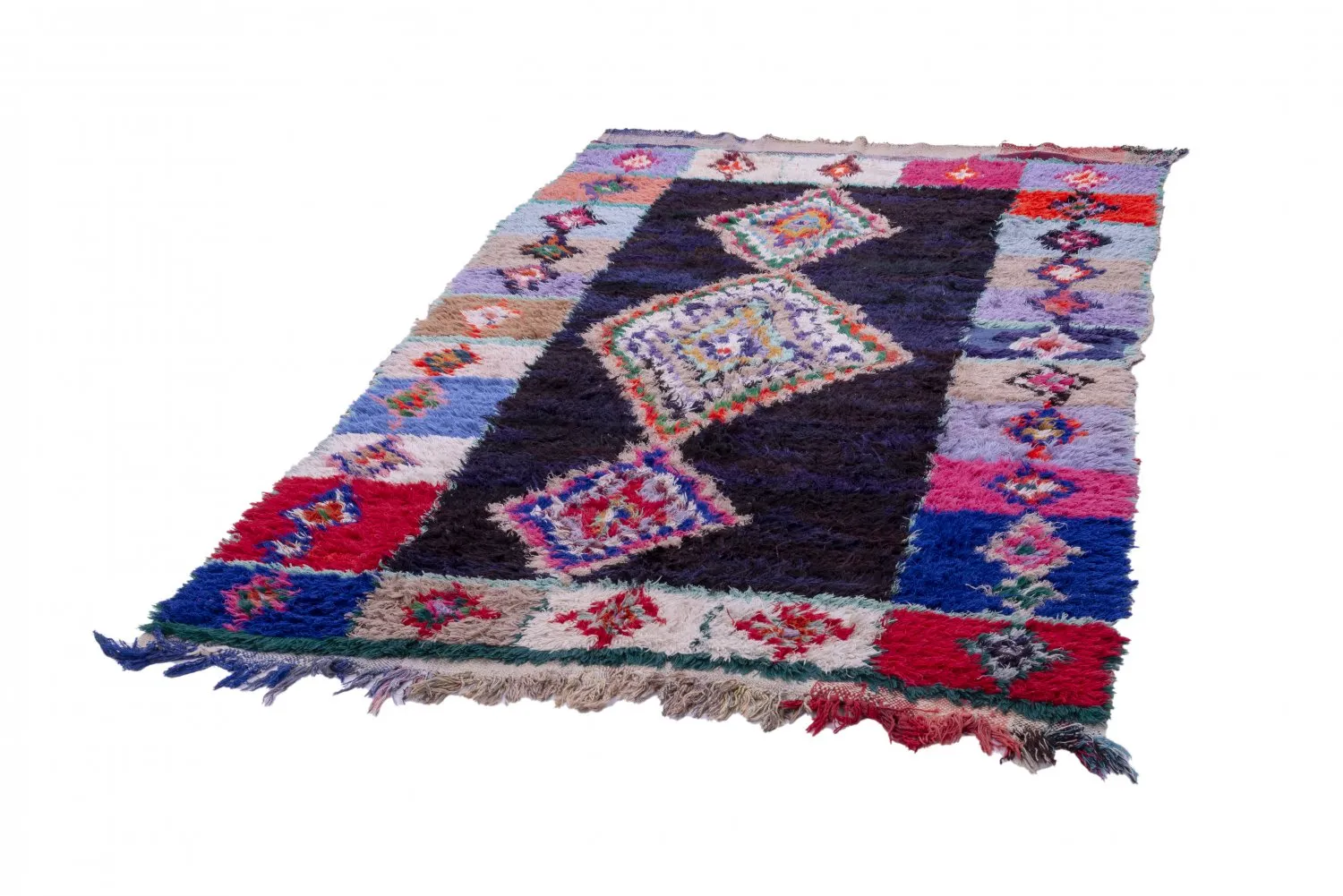 Marokkaanse Berber tapijt Boucherouite 250 x 145 cm