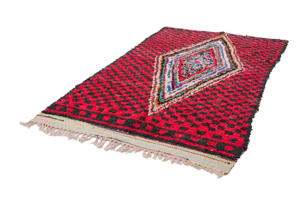 Marokkaanse Berber tapijt Boucherouite 255 x 145 cm
