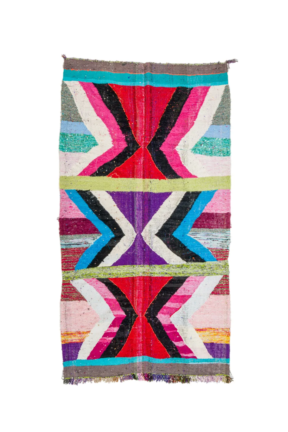 Marokkaanse Berber tapijt Boucherouite 140 x 255 cm