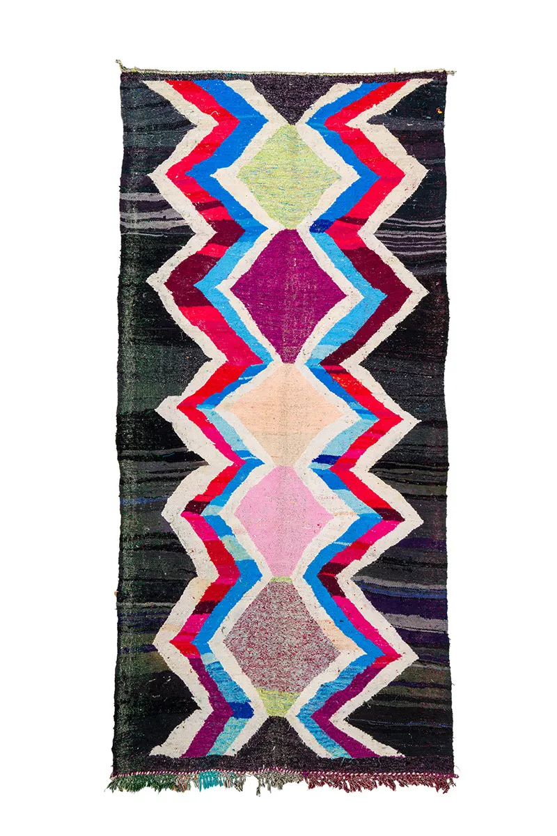 Marokkaanse Berber tapijt Boucherouite 150 x 315 cm