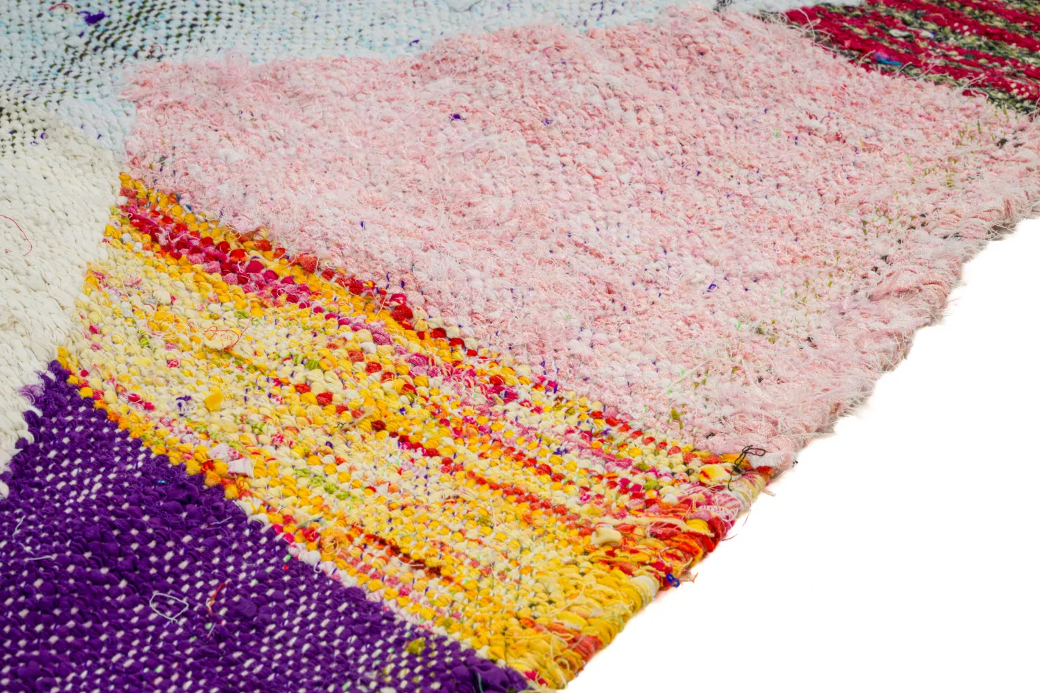 Marokkaanse Berber tapijt Boucherouite 140 x 255 cm