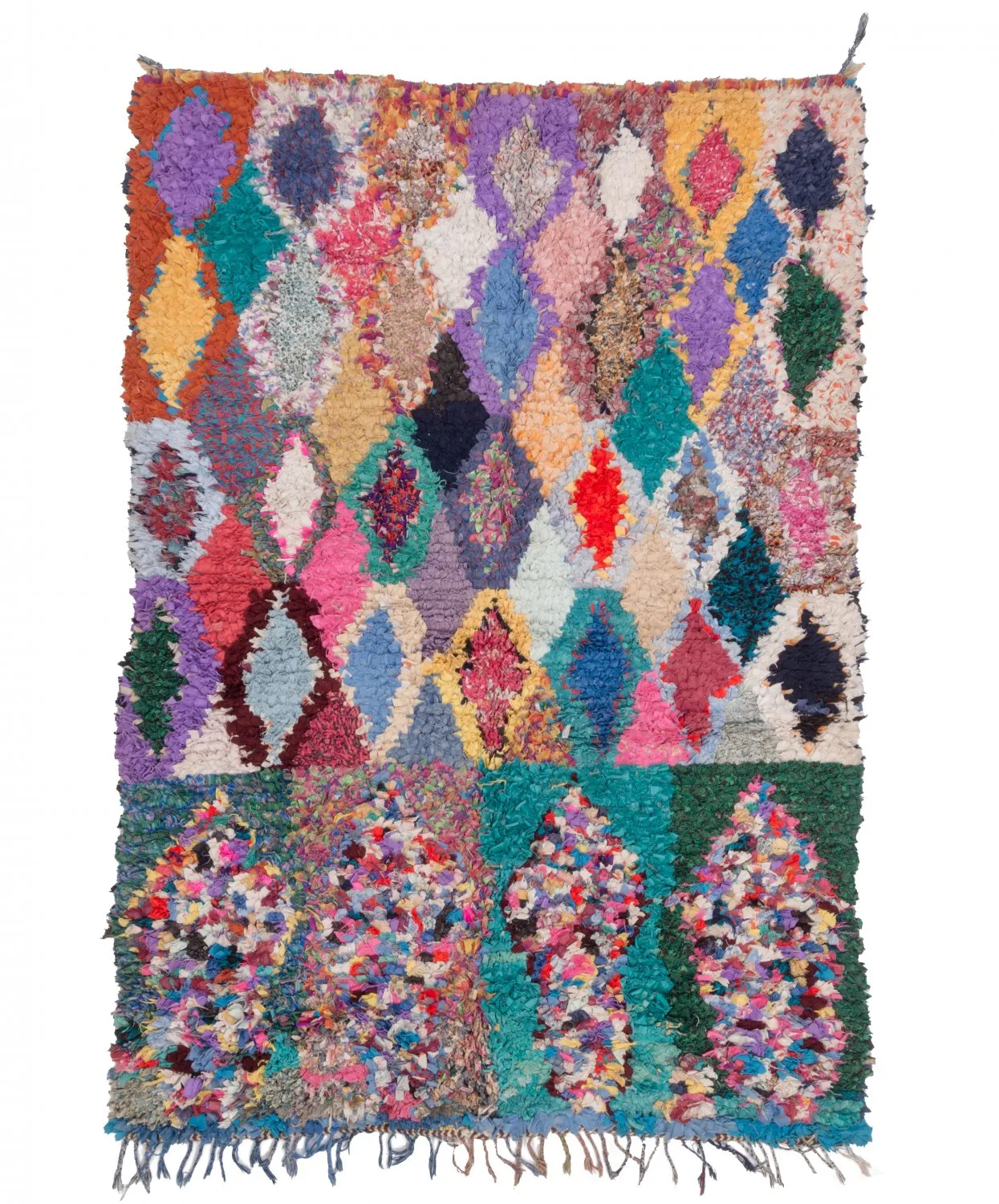 Marokkaanse Berber tapijt Boucherouite 205 x 140 cm