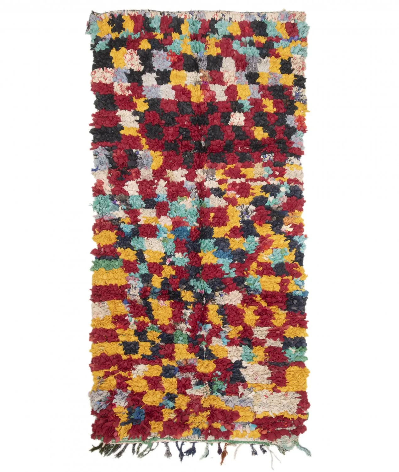 Marokkaanse Berber tapijt Boucherouite 255 x 125 cm