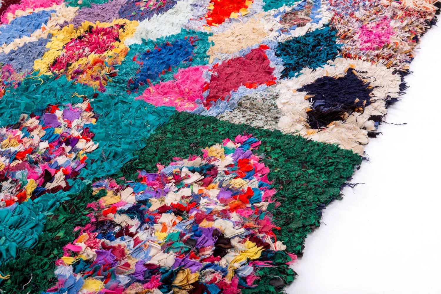 Marokkaanse Berber tapijt Boucherouite 205 x 140 cm