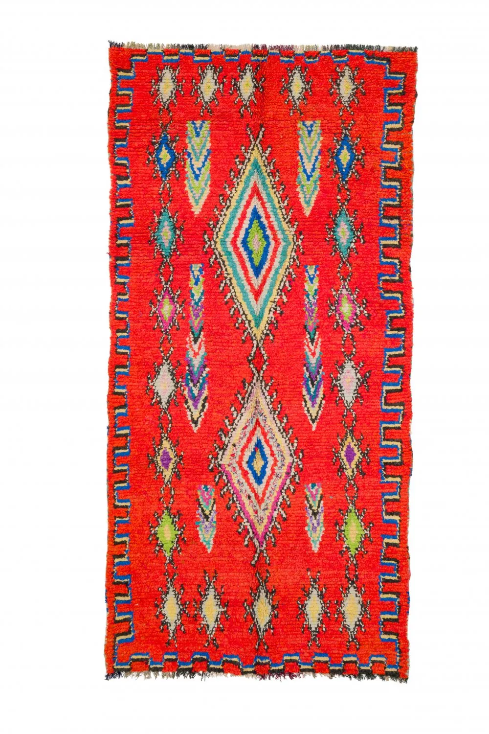 Marokkaanse Berber tapijt Boucherouite 285 x 135 cm