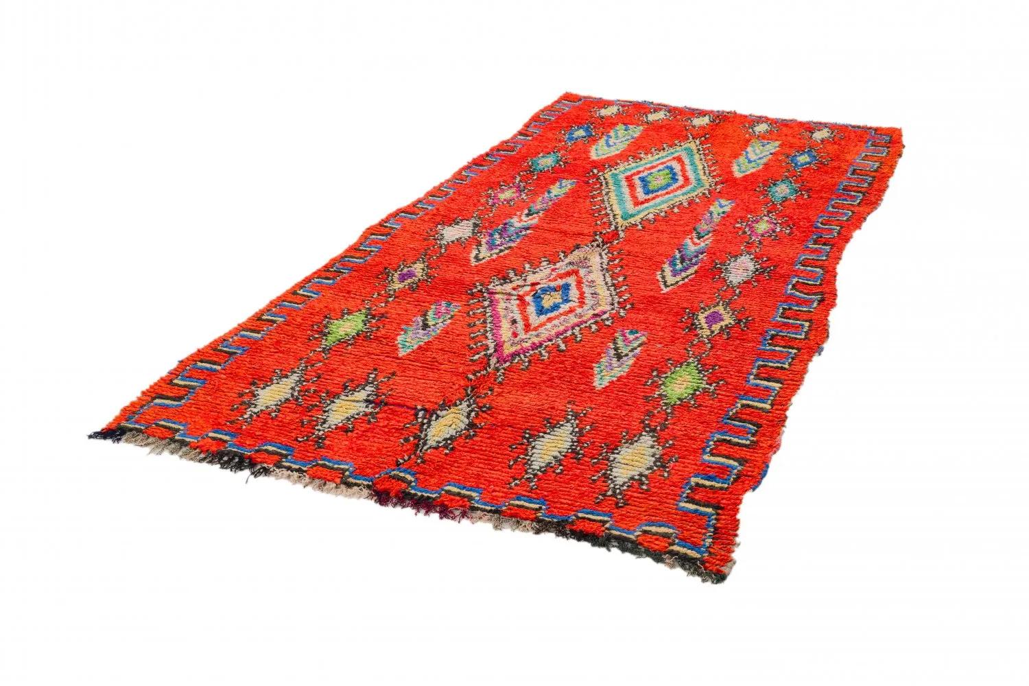 Marokkaanse Berber tapijt Boucherouite 285 x 135 cm