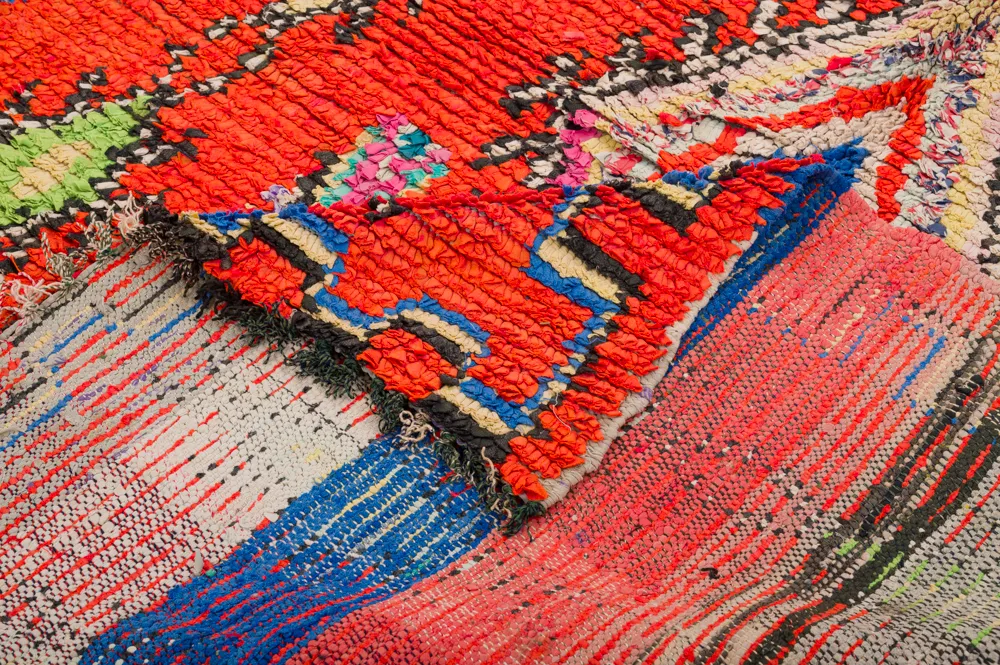 Marokkaanse Berber tapijt Boucherouite 285 x 135 cm