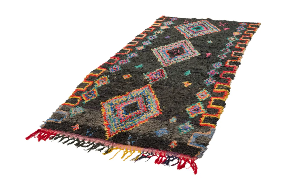 Marokkaanse Berber tapijt Boucherouite 285 x 120 cm