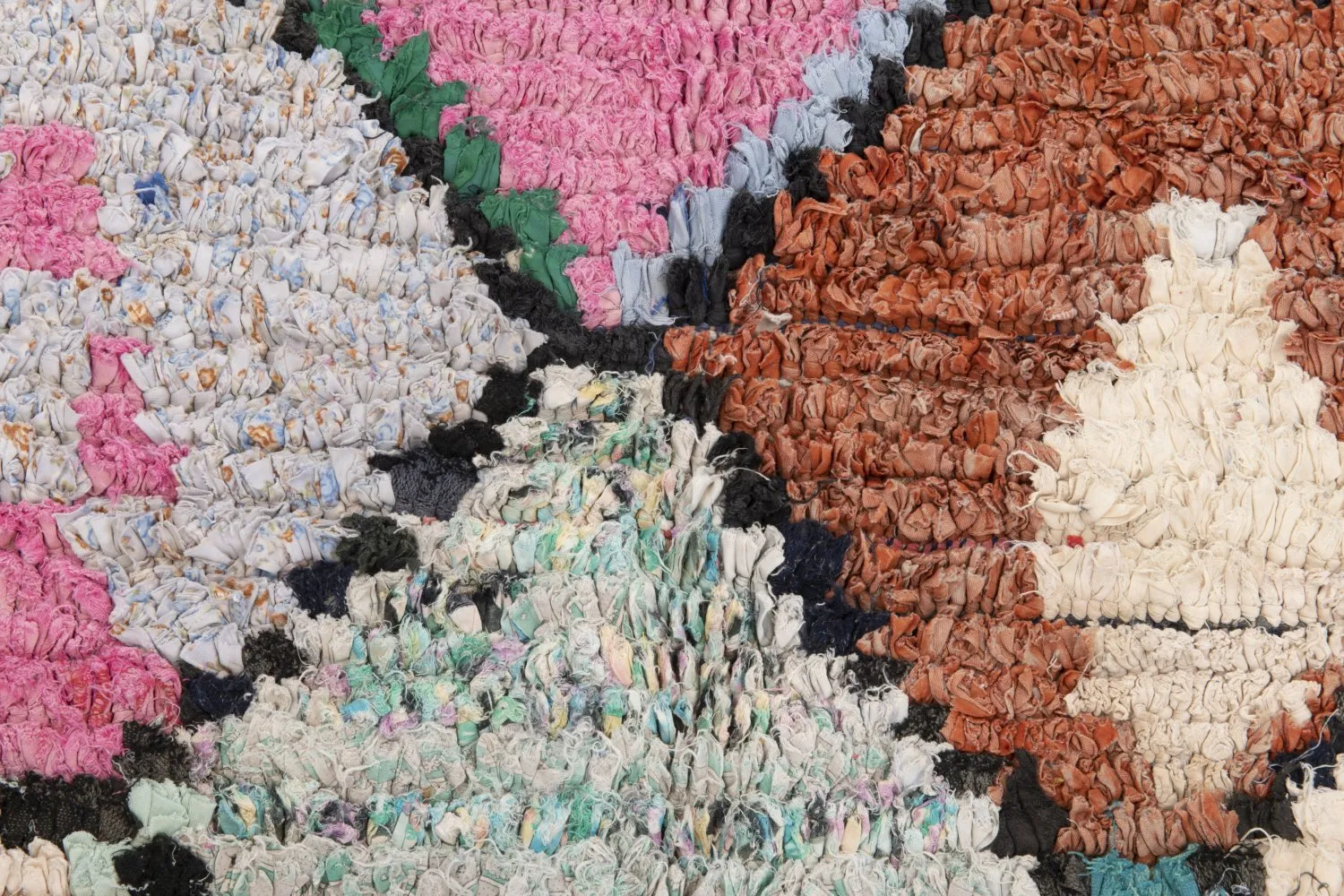 Marokkaanse Berber tapijt Boucherouite 195 x 165 cm