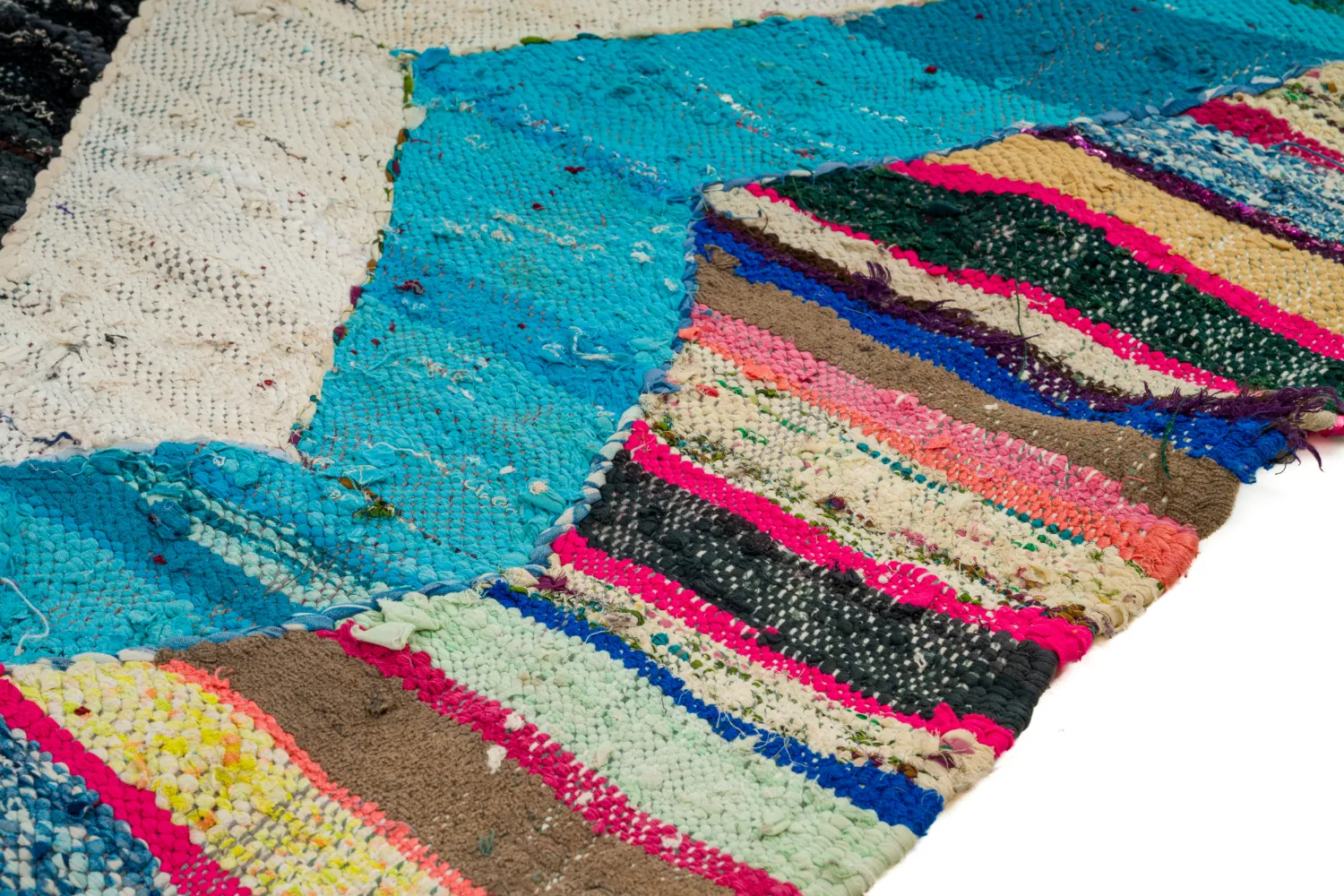 Marokkaanse Berber tapijt Boucherouite 140 x 255 cm