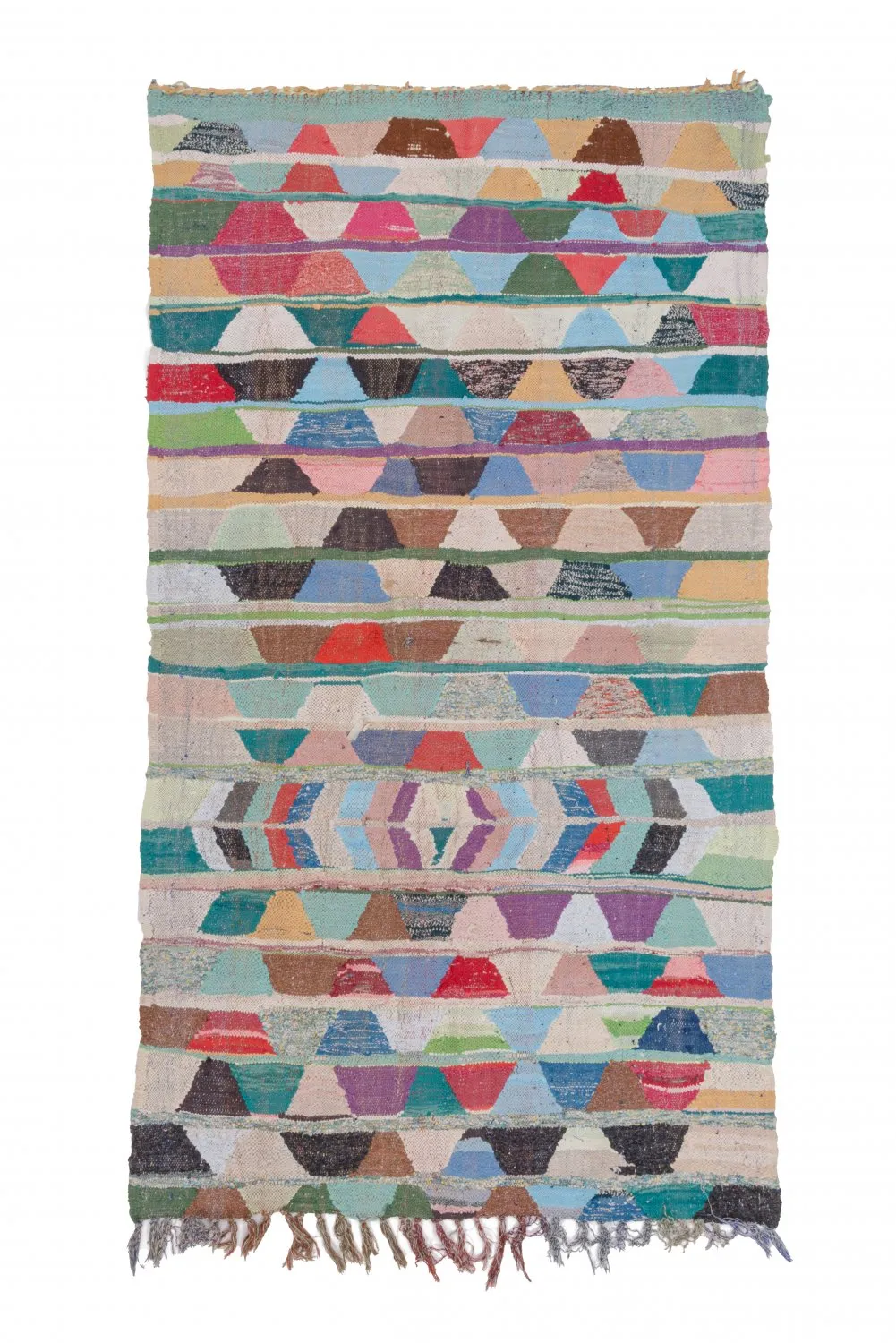 Marokkaanse Berber tapijt Boucherouite 250 x 130 cm