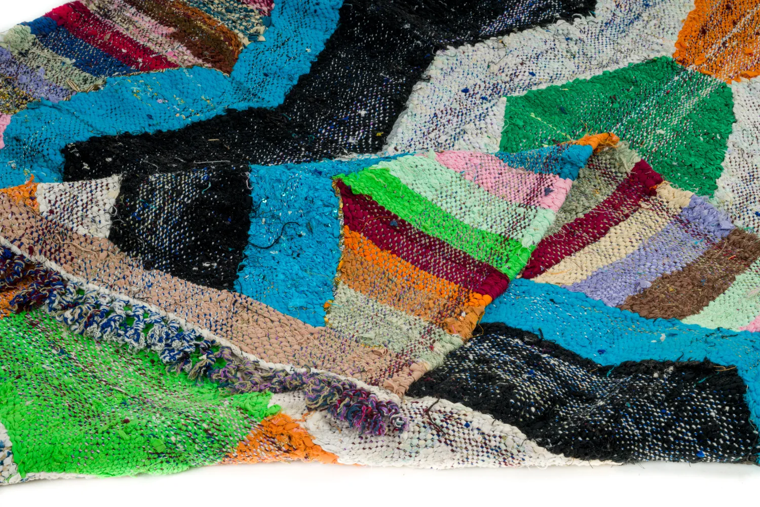 Marokkaanse Berber tapijt Boucherouite 135 x 145 cm