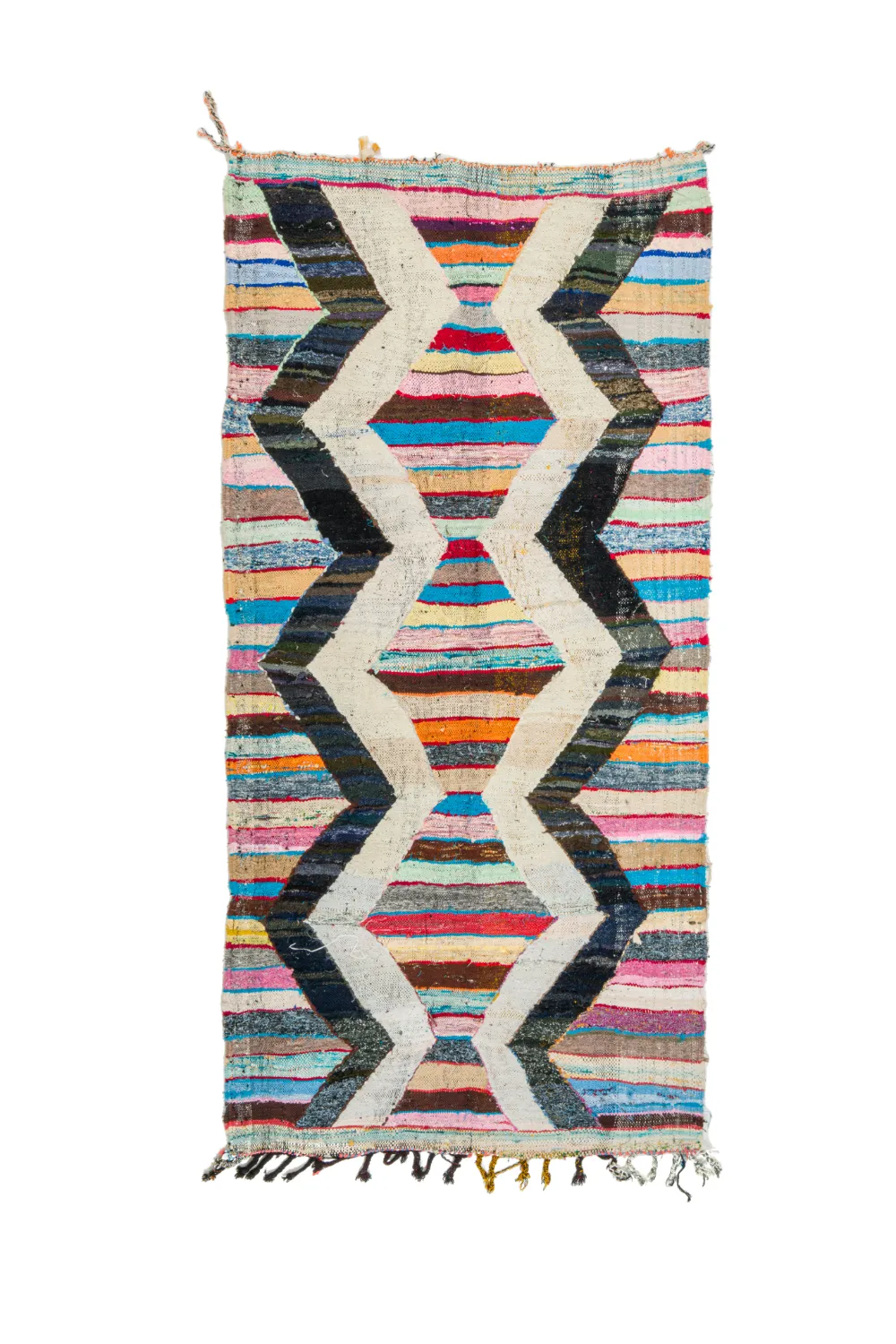 Marokkaanse Berber tapijt Boucherouite 125 x 265 cm