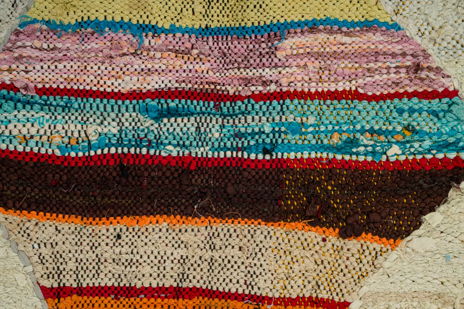 Marokkaanse Berber tapijt Boucherouite 125 x 265 cm