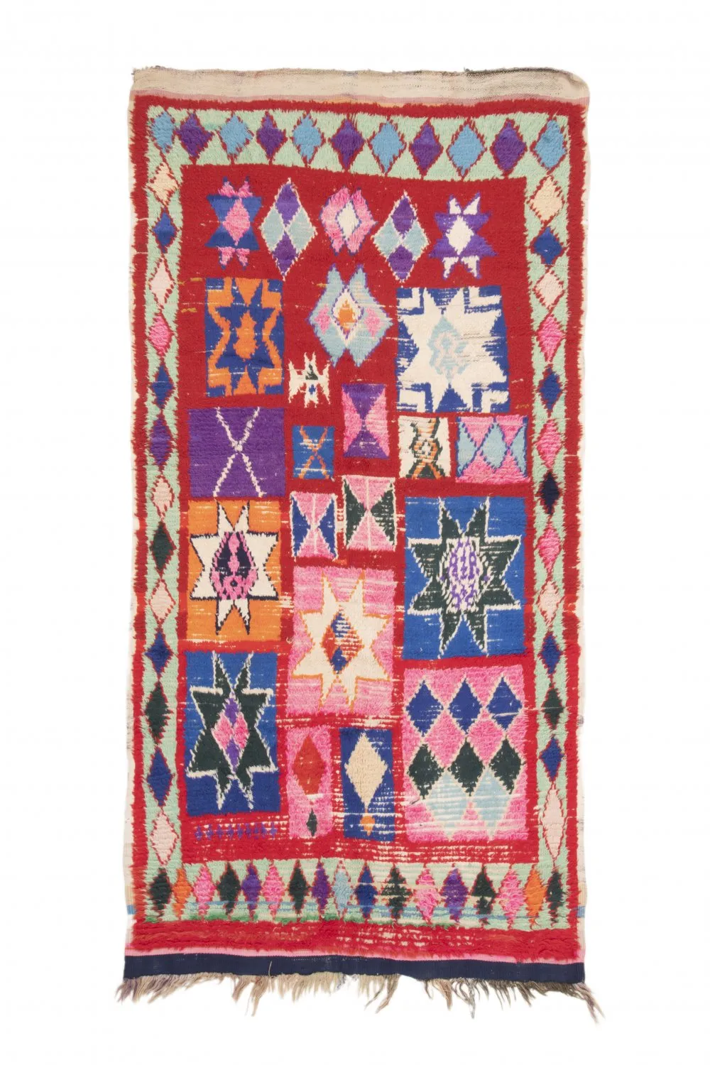 Marokkaanse Berber tapijt Boucherouite 210 x 125 cm