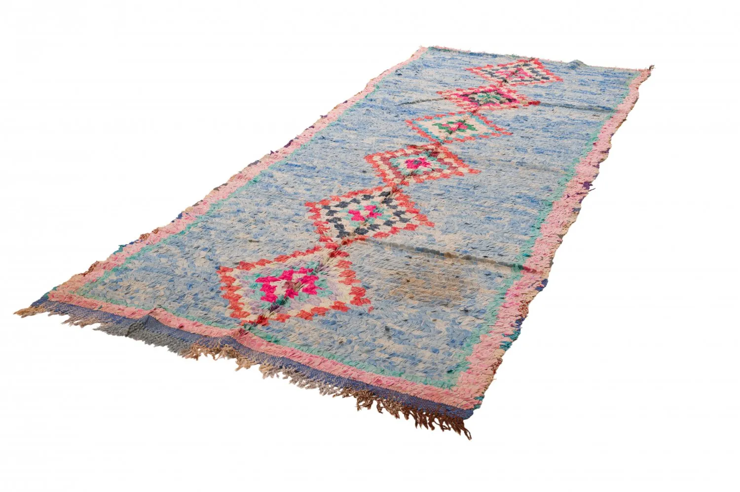 Marokkaanse Berber tapijt Boucherouite 125 x 340 cm