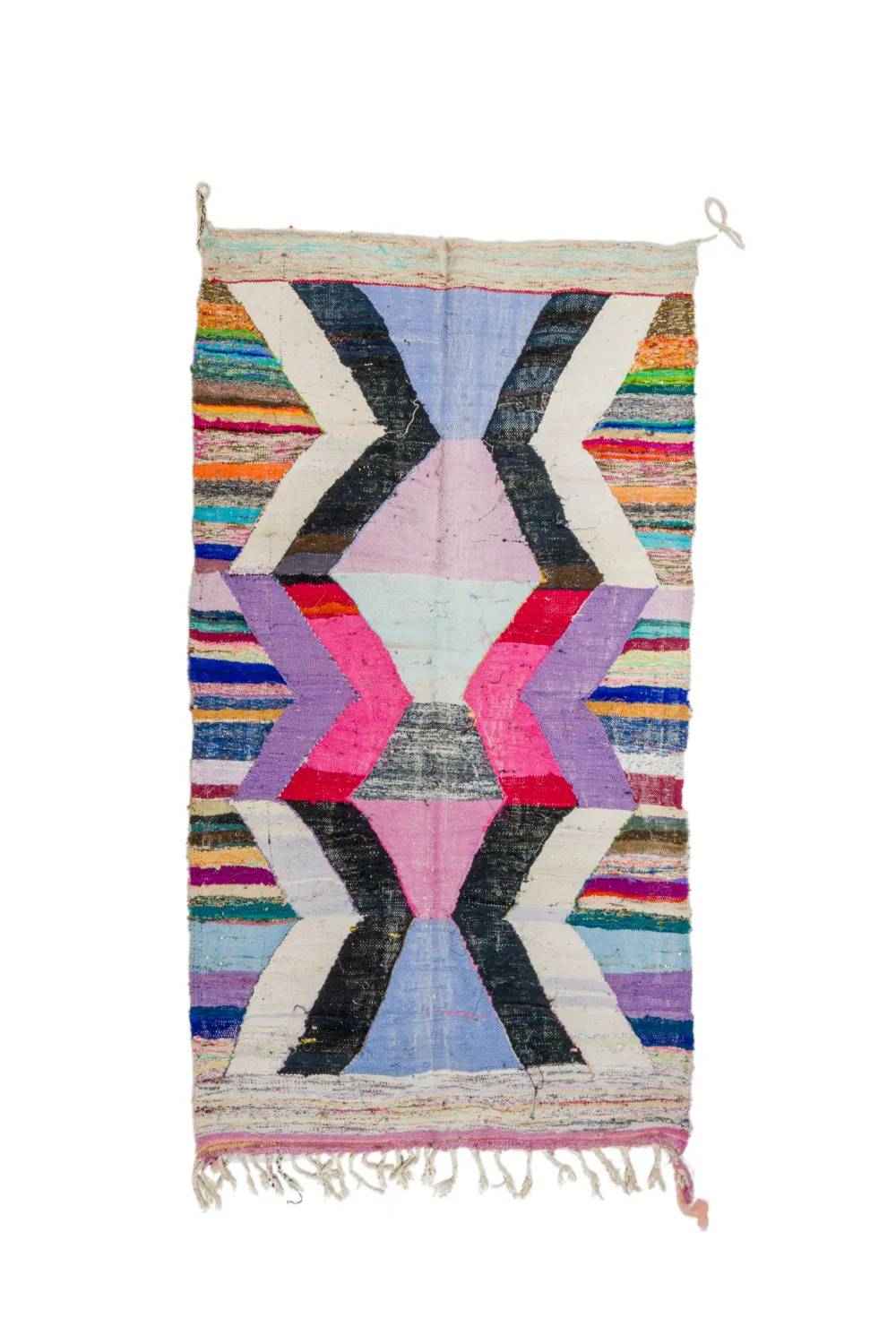 Marokkaanse Berber tapijt Boucherouite 130 x 225 cm