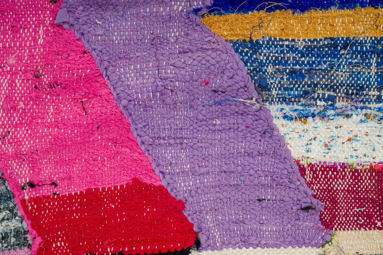 Marokkaanse Berber tapijt Boucherouite 130 x 225 cm