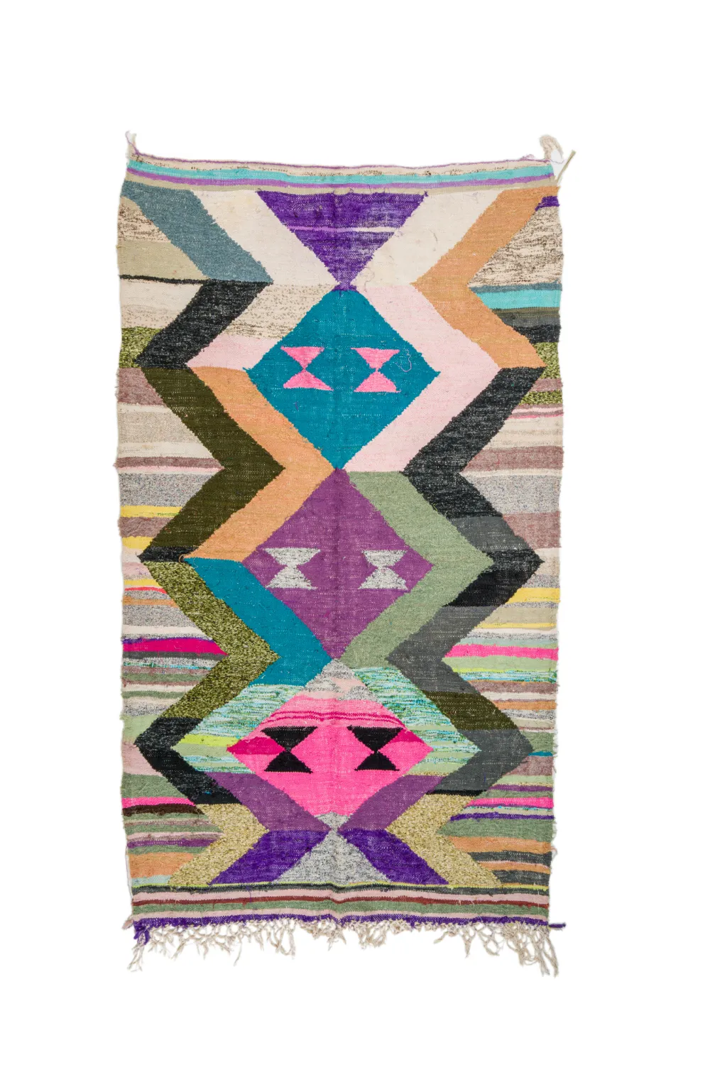 Marokkaanse Berber tapijt Boucherouite 145 x 260 cm