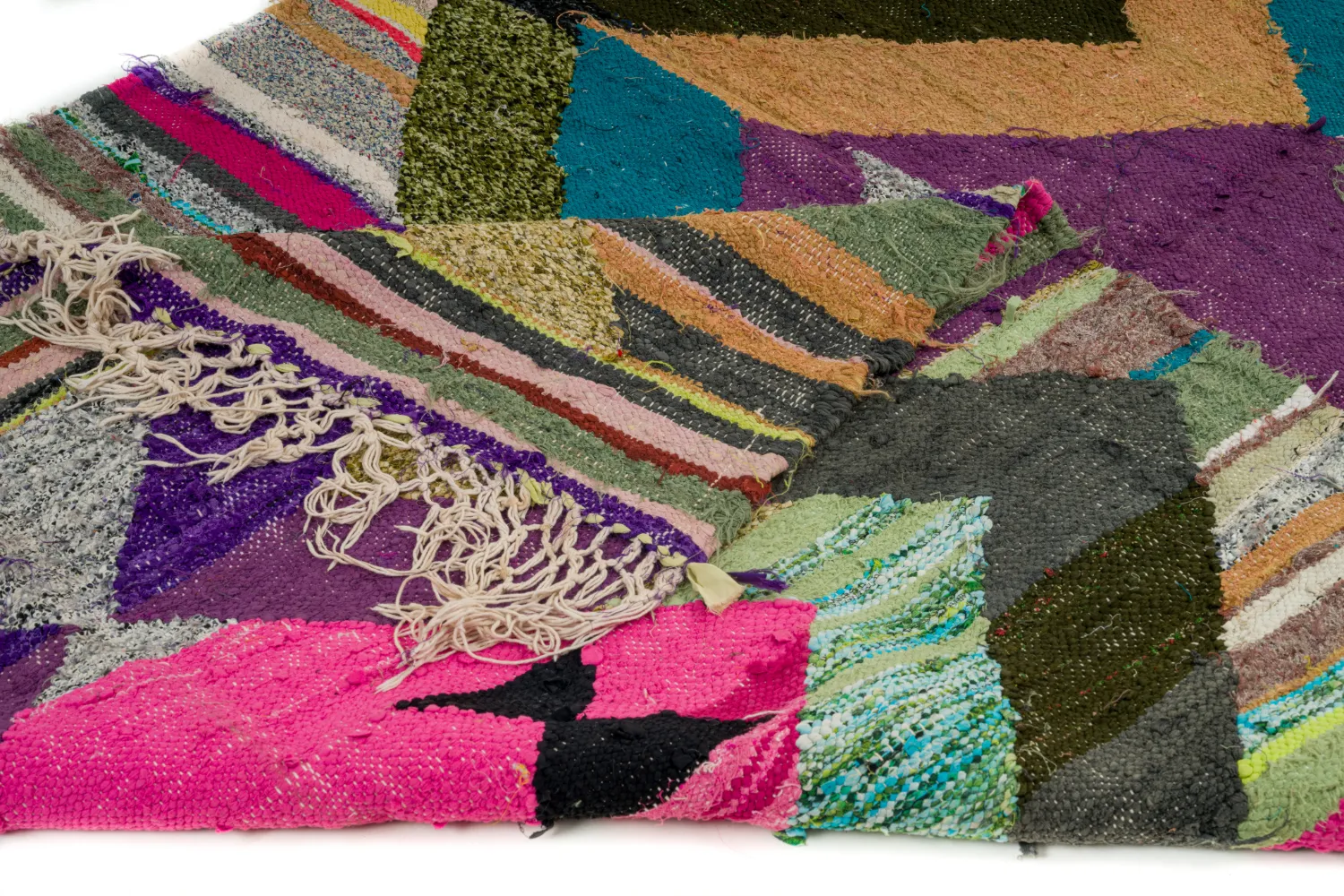 Marokkaanse Berber tapijt Boucherouite 145 x 260 cm