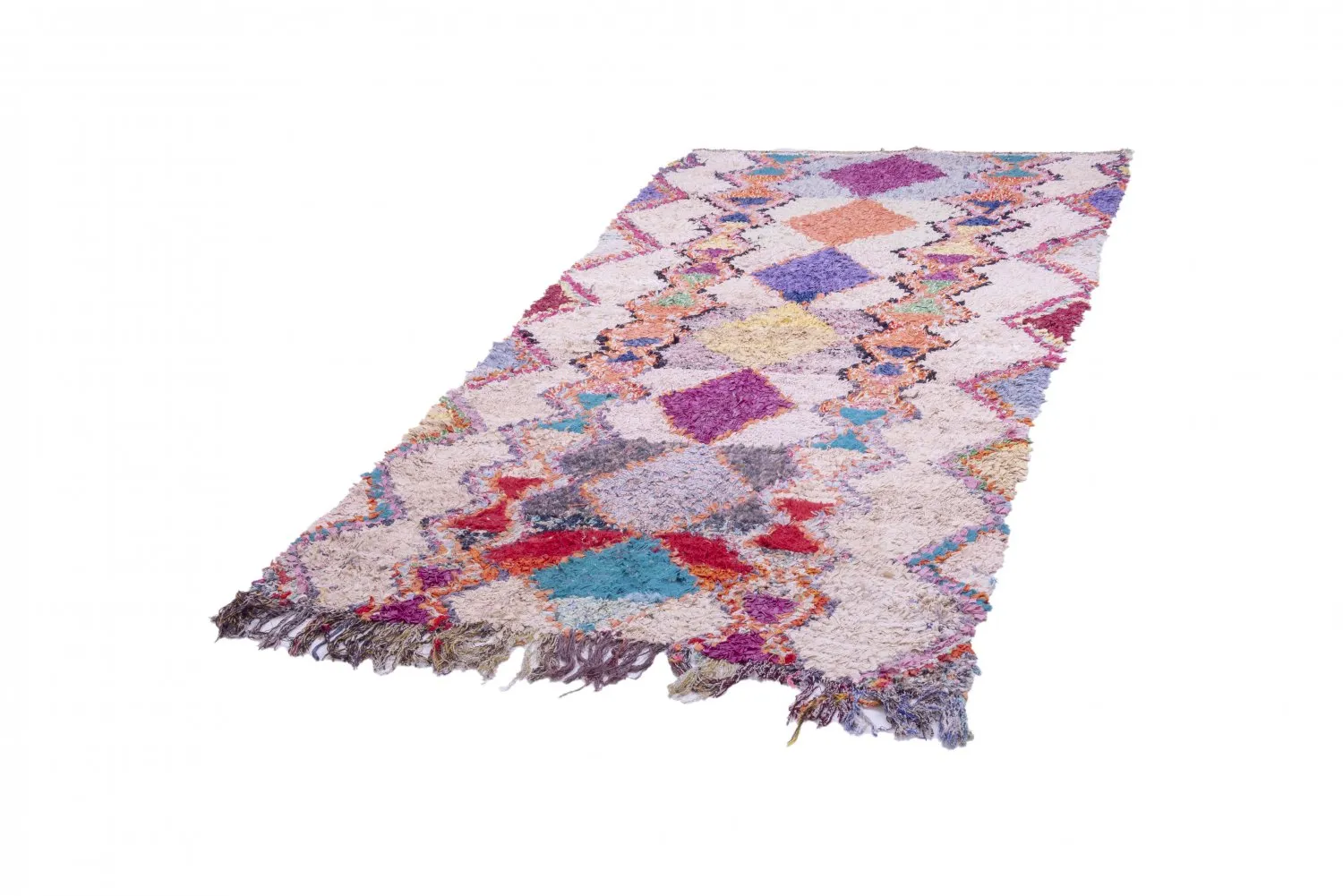 Marokkaanse Berber tapijt Boucherouite 265 x 135 cm