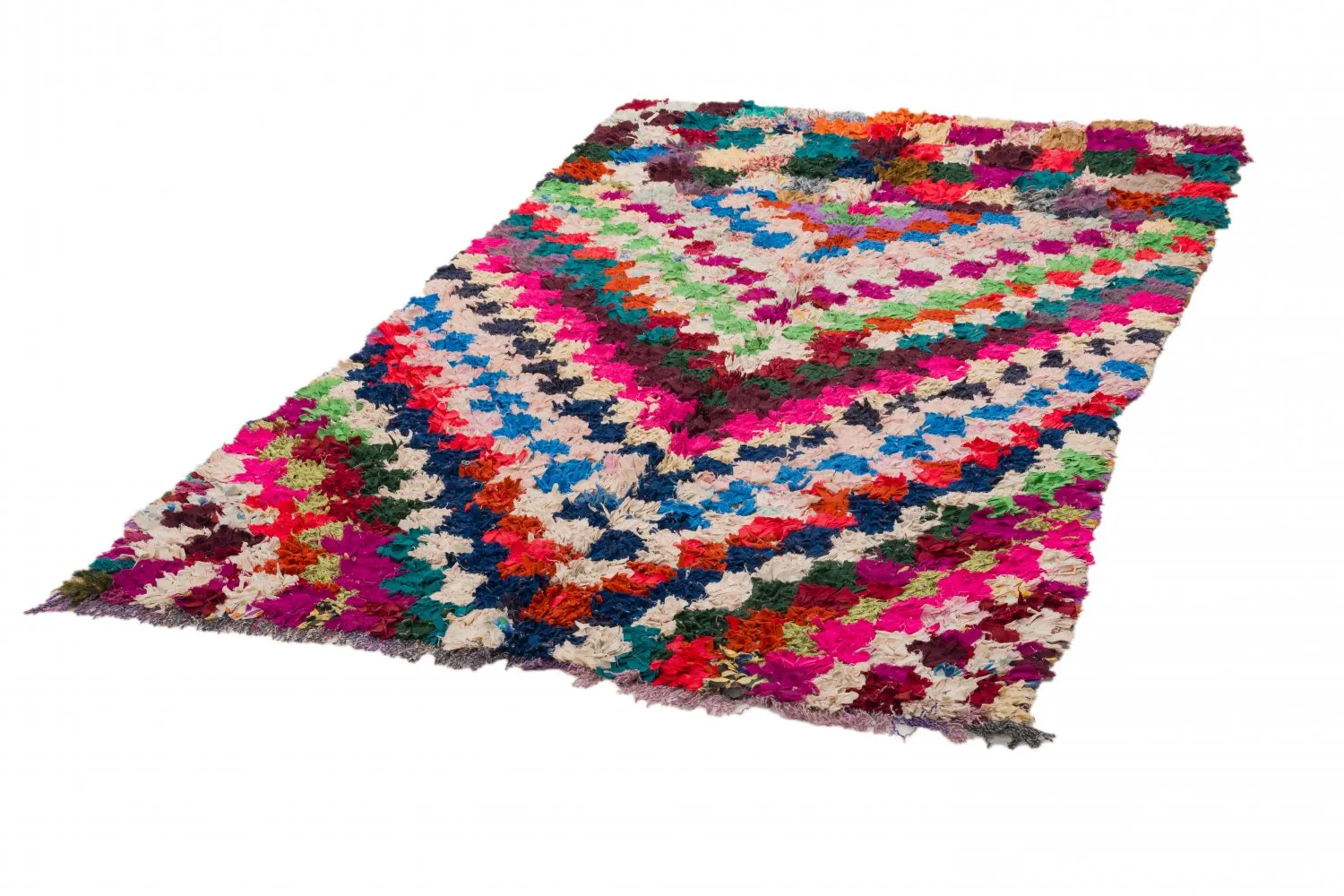 Marokkaanse Berber tapijt Boucherouite 245 x 135 cm
