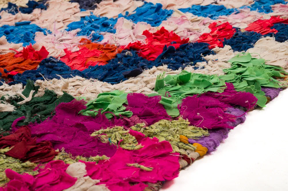 Marokkaanse Berber tapijt Boucherouite 245 x 135 cm