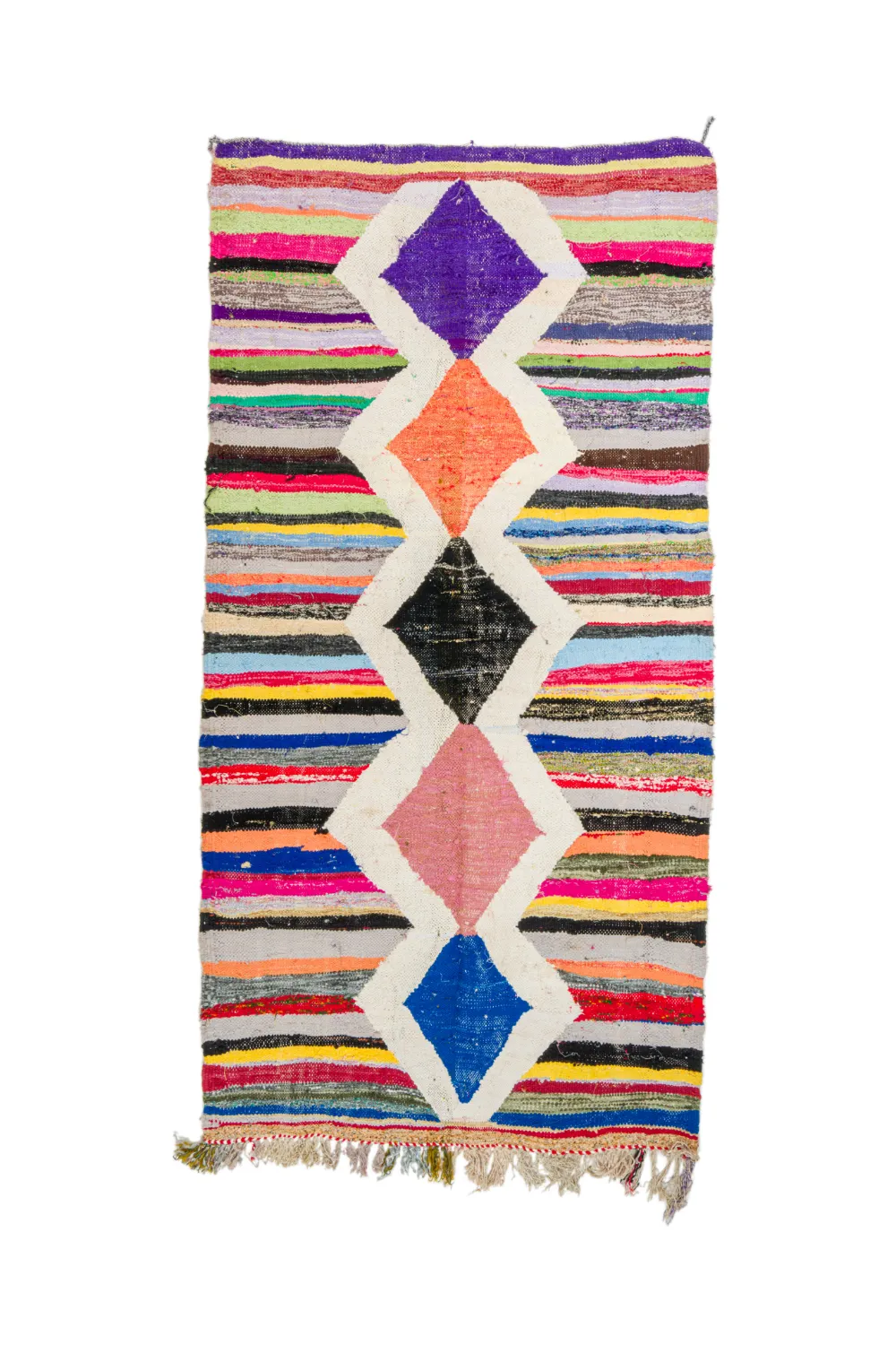 Marokkaanse Berber tapijt Boucherouite 135 x 270 cm