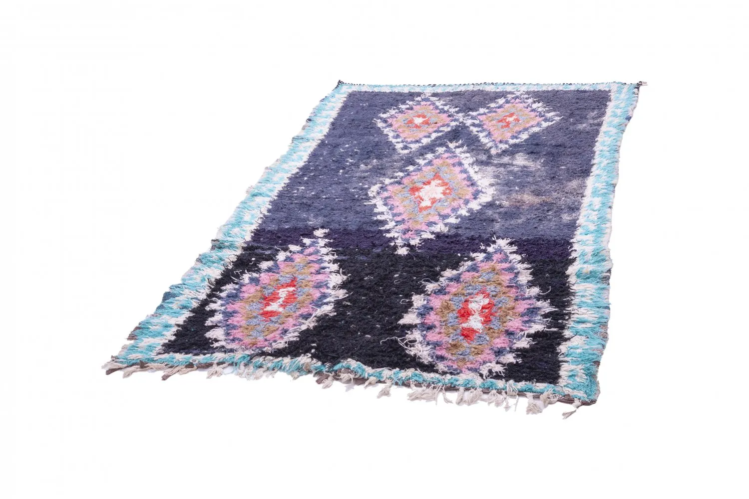 Marokkaanse Berber tapijt Boucherouite 245 x 135 cm