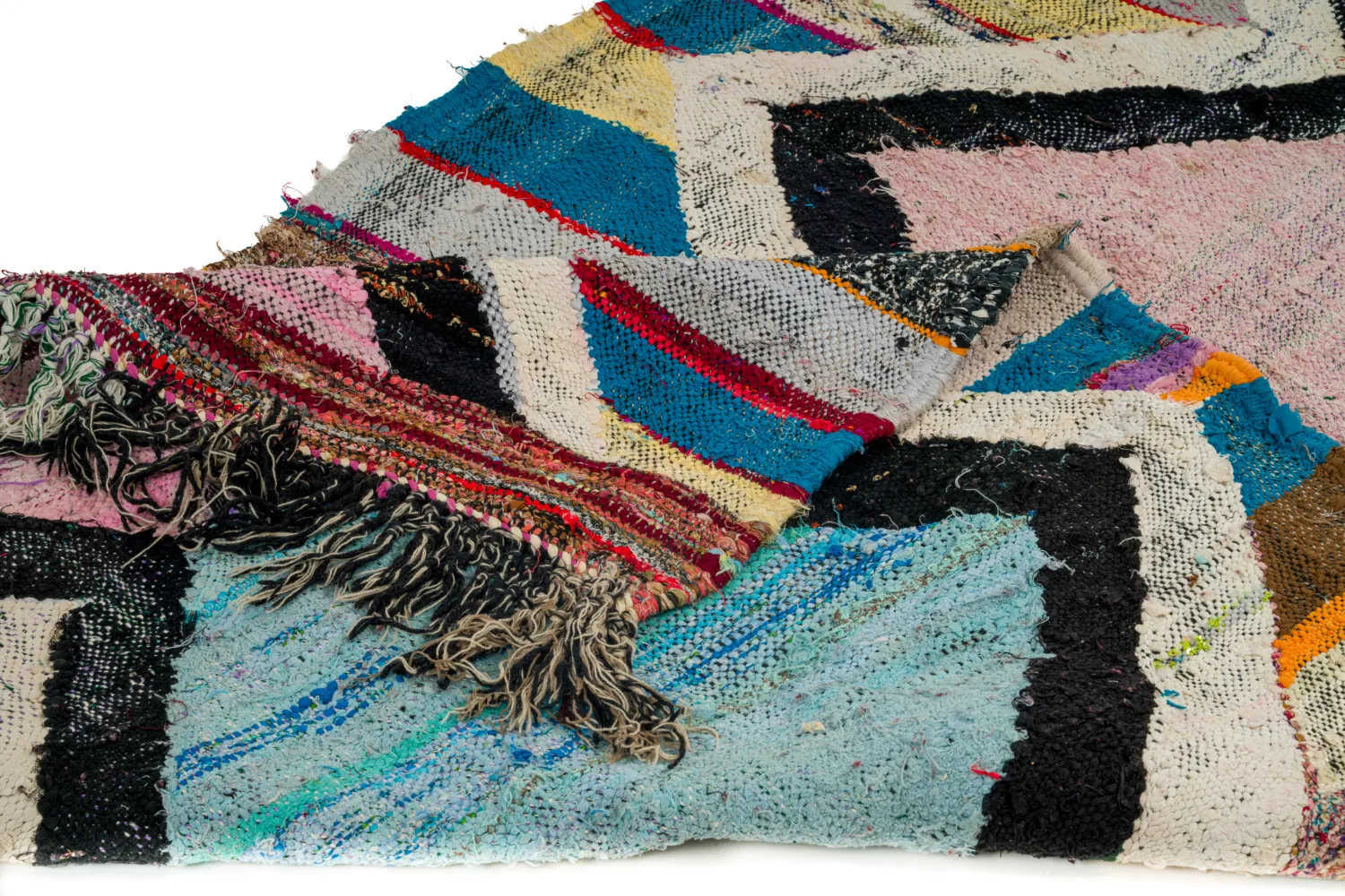 Marokkaanse Berber tapijt Boucherouite 120 x 275 cm