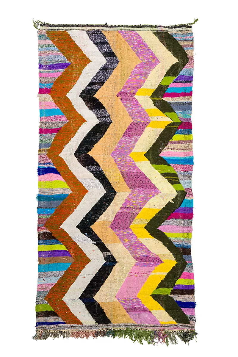 Marokkaanse Berber tapijt Boucherouite 145 x 290 cm
