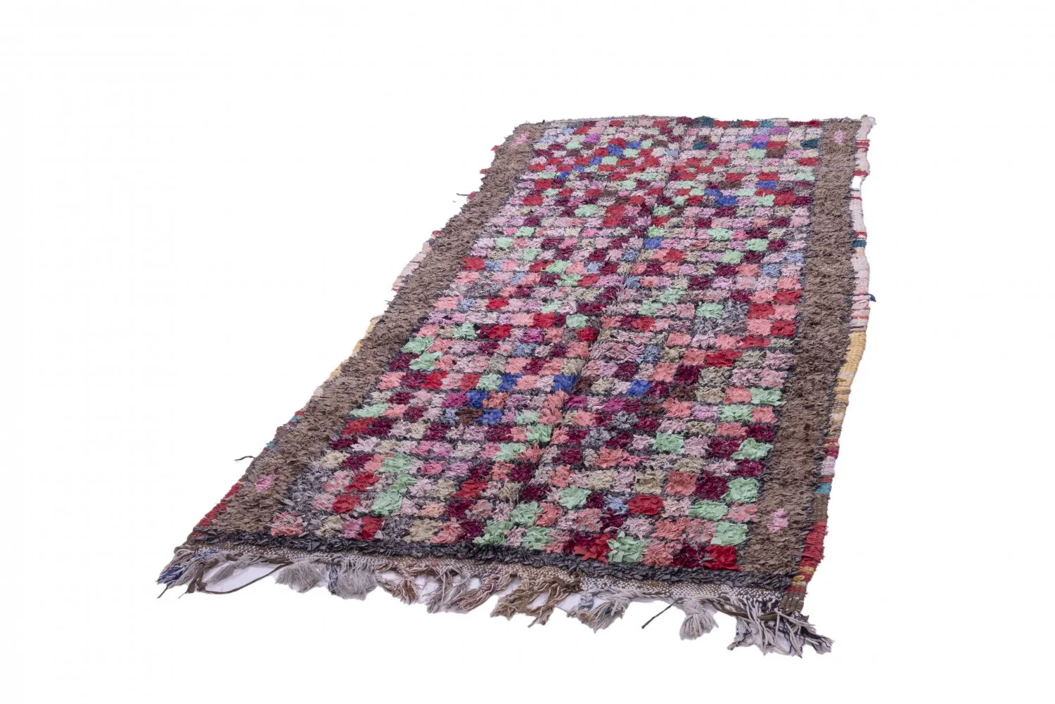 Marokkaanse Berber tapijt Boucherouite 285 x 125 cm
