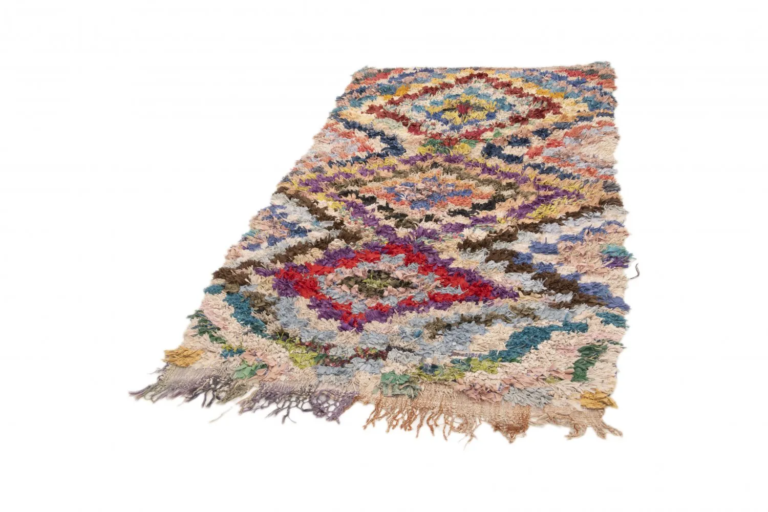 Marokkaanse Berber tapijt Boucherouite 230 x 125 cm