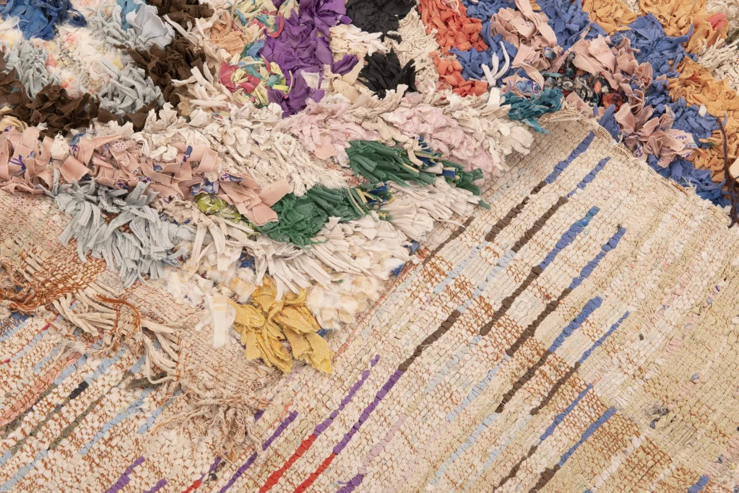 Marokkaanse Berber tapijt Boucherouite 230 x 125 cm
