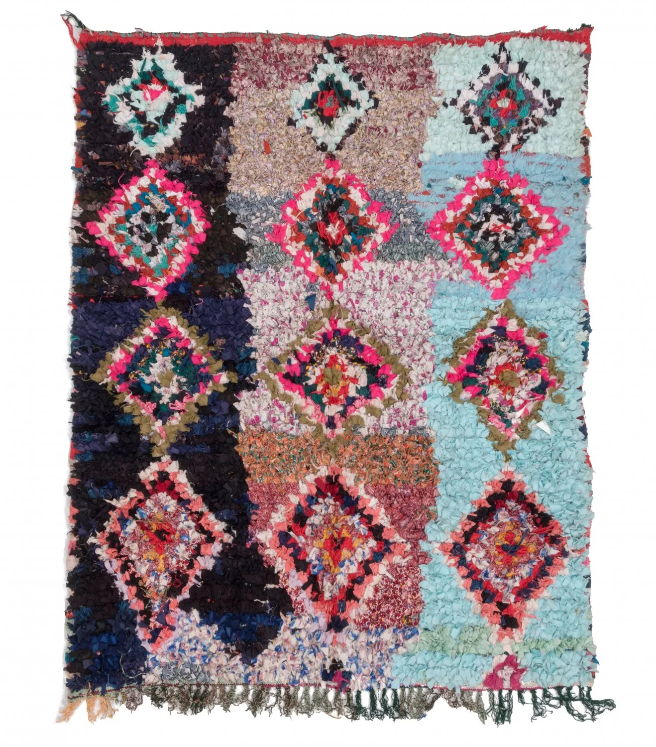 Marokkaanse Berber tapijt Boucherouite 195 x 150 cm
