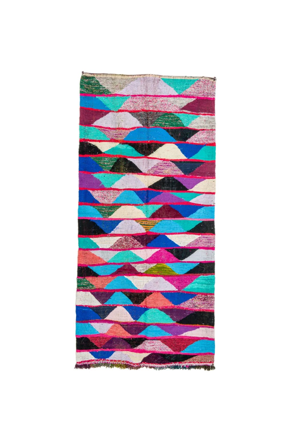 Marokkaanse Berber tapijt Boucherouite 125 x 260 cm