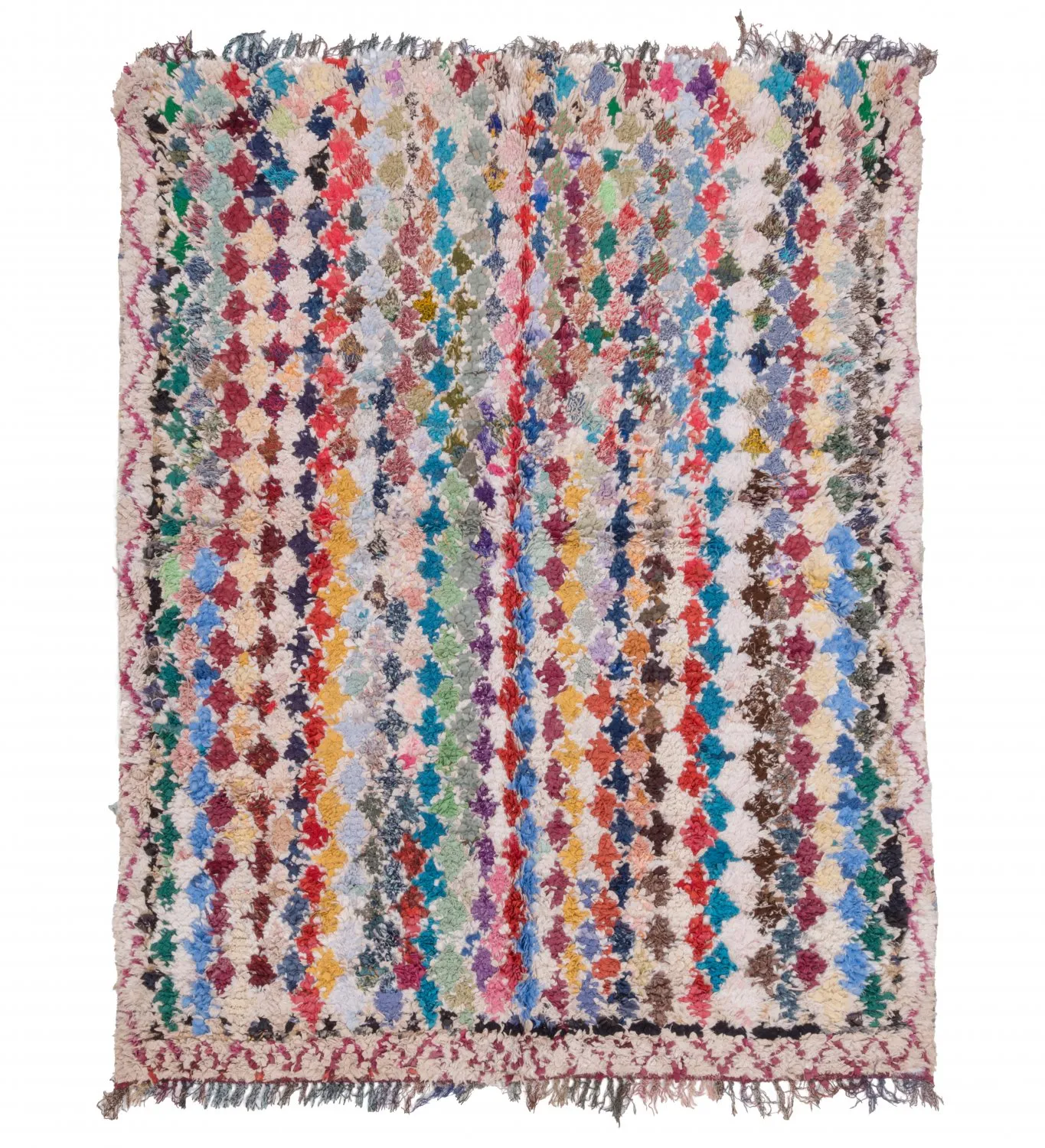 Marokkaanse Berber tapijt Boucherouite 205 x 155 cm