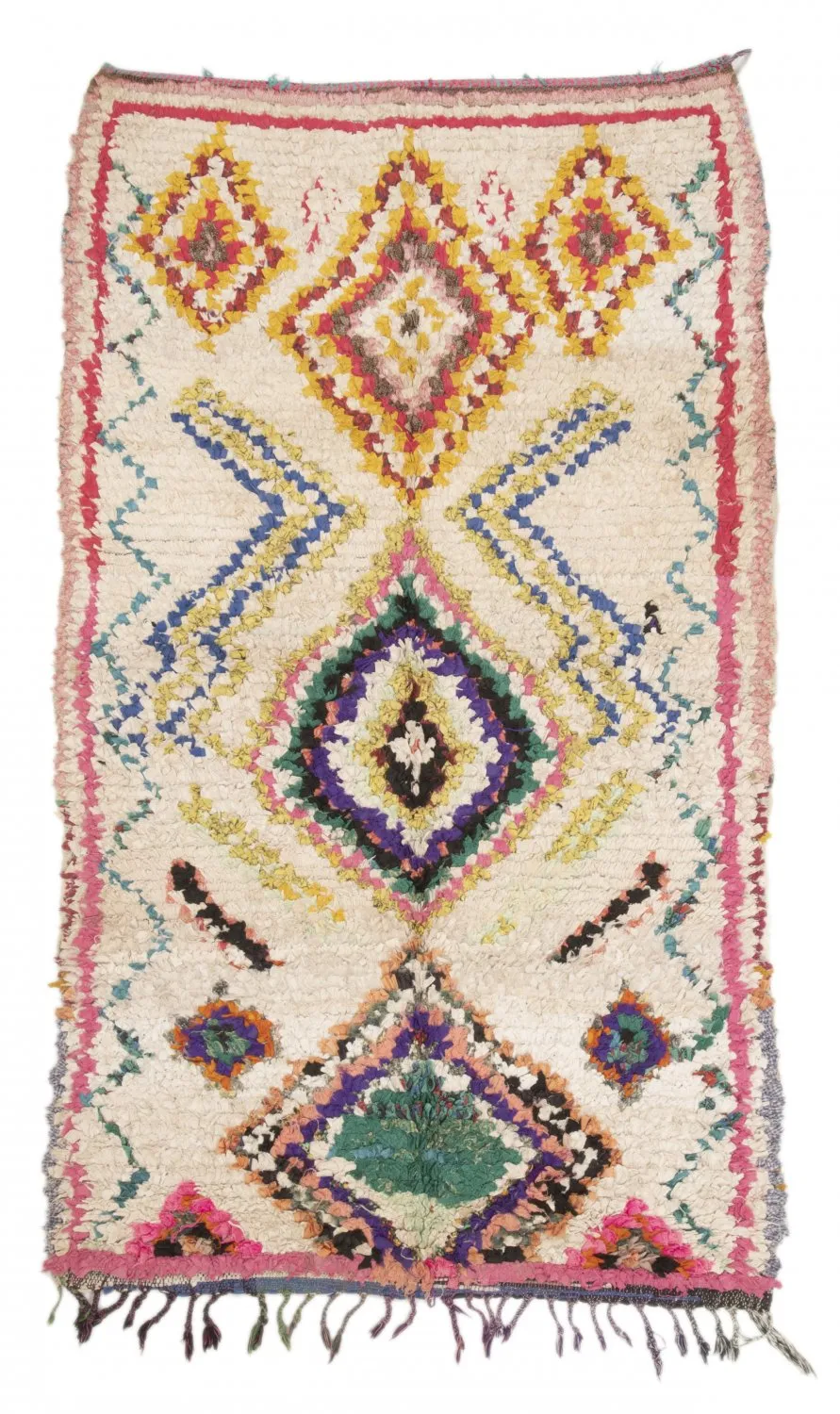 Marokkaanse Berber tapijt Boucherouite 210 x 125 cm
