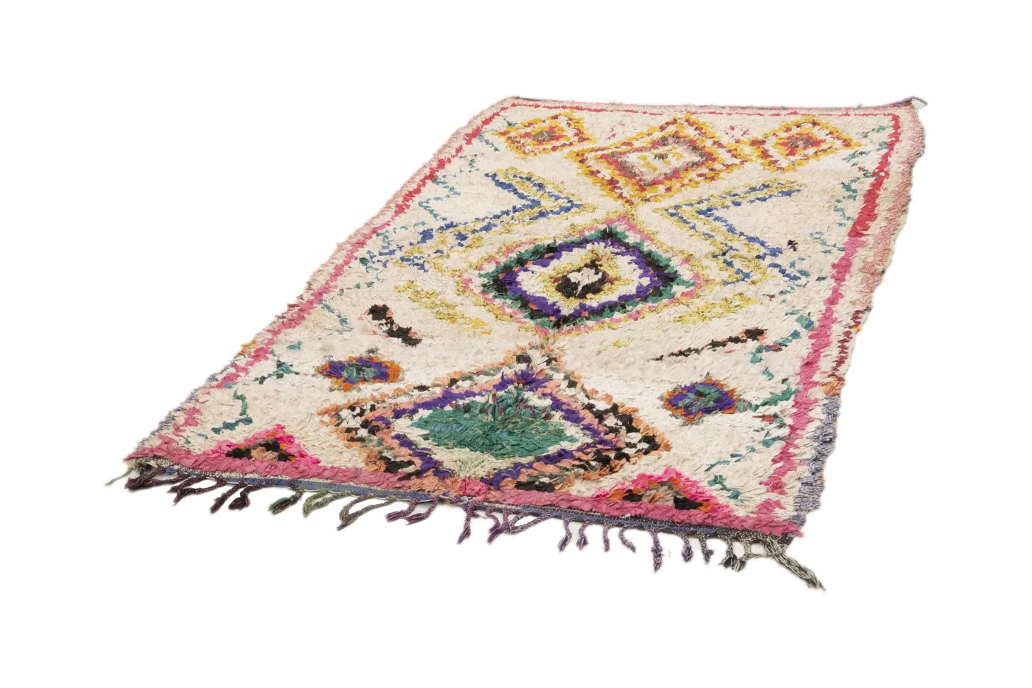 Marokkaanse Berber tapijt Boucherouite 210 x 125 cm