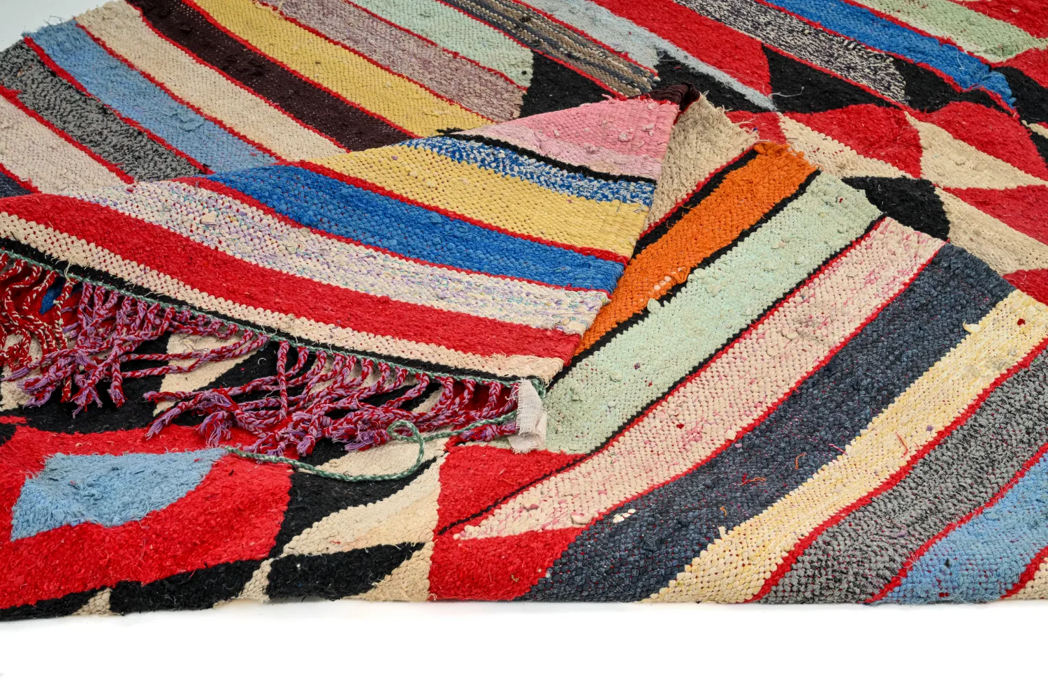 Marokkaanse Berber tapijt Boucherouite 145 x 250 cm